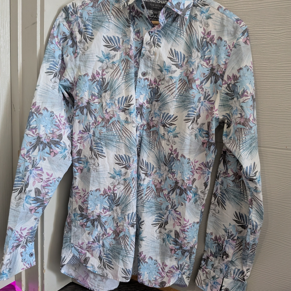 Ted Baker Multicolor Floral Men's Shirt